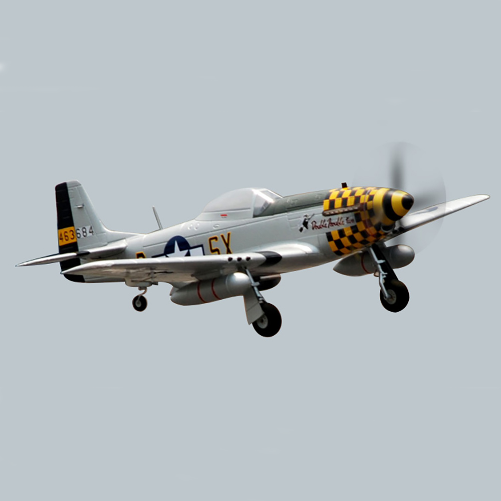 TOP RC HOBBY P51 Mustang Yellow 750mm Wingspan EPO RC Airplane Warbird KIT