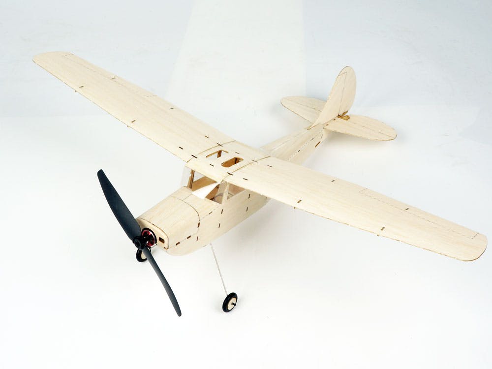 Dancing Wings Hobby K12 445mm Wingspan Balsa Wood Tainer Beginner RC Airplane Kit With Power Combo